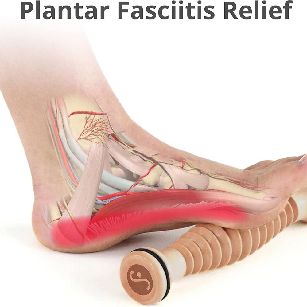 Plantar Fasciitis Wooden Foot Roller / Massager